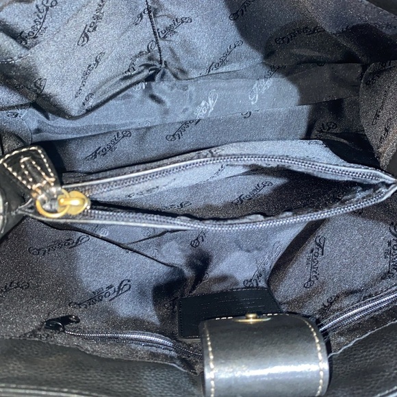 🆕 Fossil Castlehill Satchel Pebble Black Leather Handbag - Picture 8 of 16